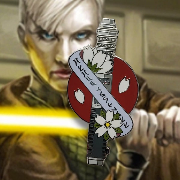 Dark Disciple 2.0 - Clone Wars Inspired Asajj Ventress [2nd Lightsaber] Enamel Lapel Pin