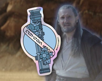 Maverick Master - Star Wars Inspired Qui-Gon Jinn [Force Variant] Holographic Vinyl Sticker