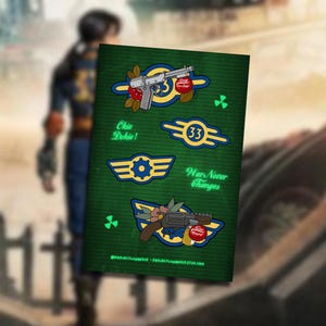 Fallout Themed [4&quot;x6&quot;] Vinyl Sticker Sheet