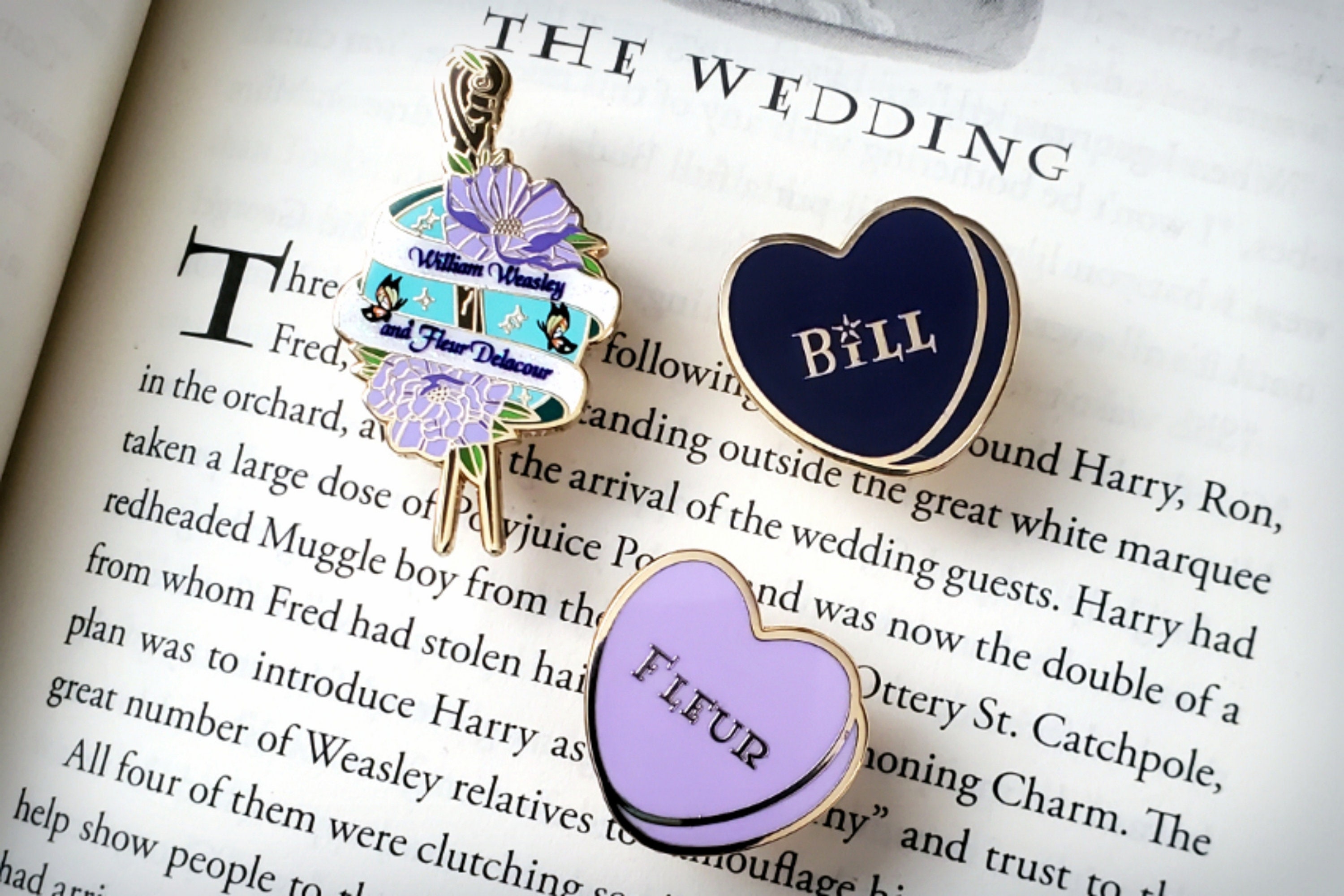 SALE the Wedding: Wizarding Themed LE Enamel Lapel Pins 