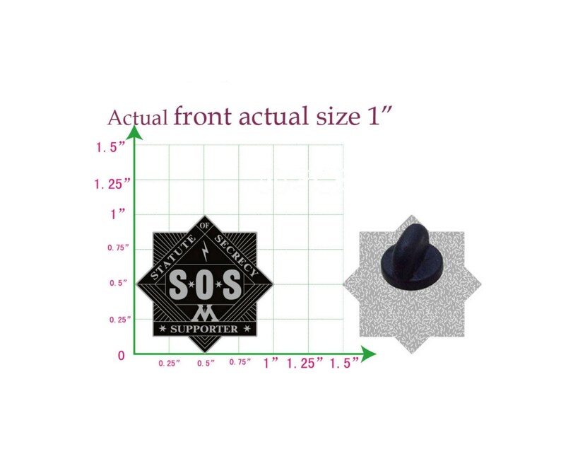 Statute of Secrecy Wizarding Themed Enamel Pin SOS