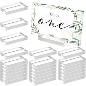 Acrylic Stand for wedding signs | Acrylic Sign Base | Acrylic Sign Block Stand | Place Card Display Holders | Table Number Base