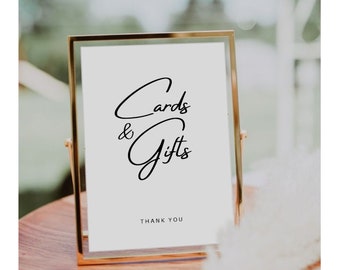 Cards and Gifts Sign | Wedding Sign Template | Wedding Printables | Cards & Gifts Sign Printable | Instant Download | Baby Shower Sign