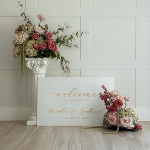 Welcome Wedding Sign | Wedding Sign Package | Customizable | Wedding Decor | Acrylic Wedding Sign | Hand Painted |Wedding Sign Bundle