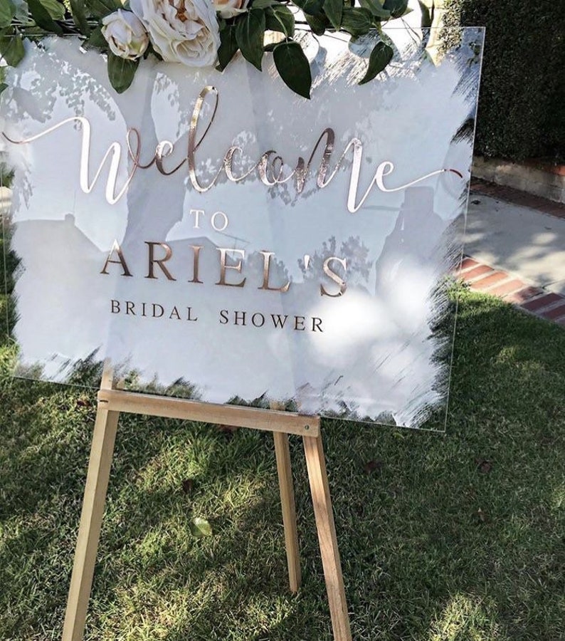 Acrylic/Glass Wedding Sign Customizable Glass Etsy
