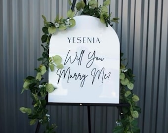 Will You Marry Me Sign | Reversible Proposal Sign | Proposal Ideas | Proposal Decor | Marry Me | She Said Yes Sign