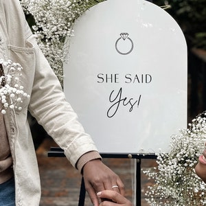 Will You Marry Me Sign Reversible Proposal Sign Proposal Ideas Proposal Decor Marry Me She Said Yes Sign image 4