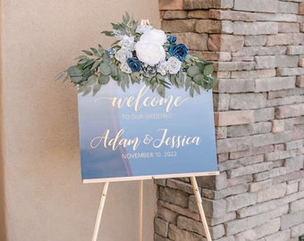 Wedding Welcome Sign, Acrylic Wedding Sign, Calligraphy Acrylic Sign Modern Wedding Sign