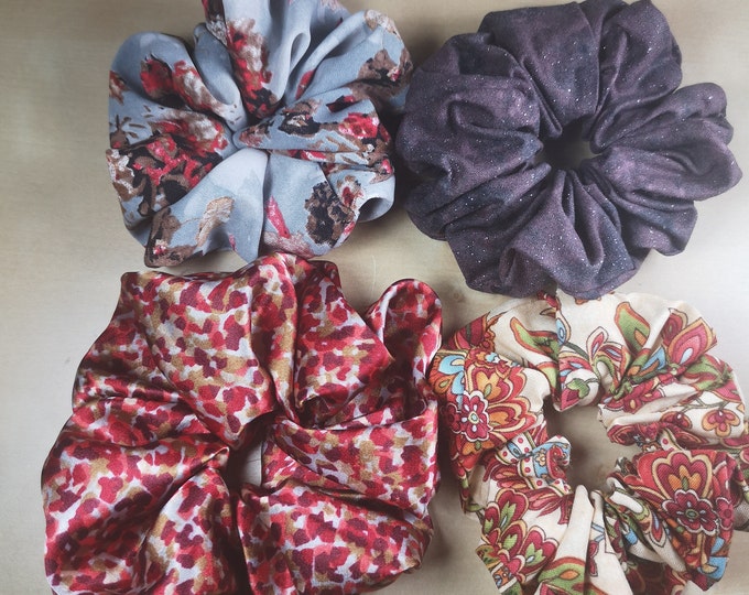 Silky and Cotton Scrunchies