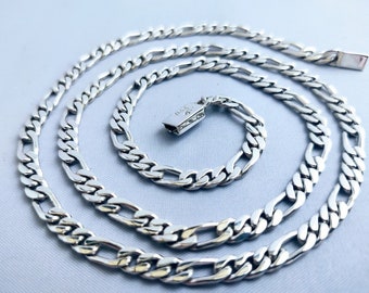 Unisex sterling zilveren ketting .925 drie-voor-één schakelontwerp