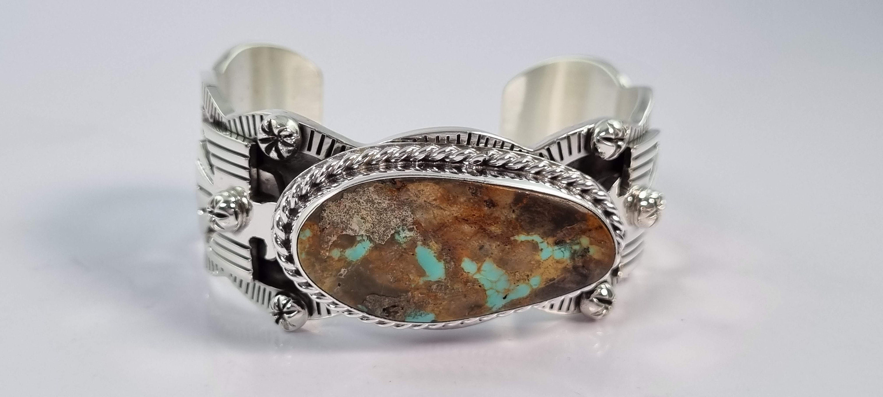 Amazon.com: DOLIOX Genuine Turquoise Bracelet, Sterling