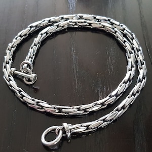 Men 925 Sterling Silver heavy rope chain link handmade