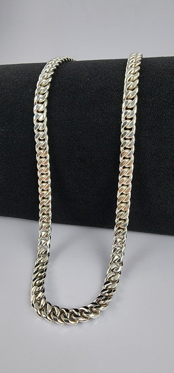 Catena Cordolo Uomo Sterling Pesante - 26 Pollici - ARGENTO - Foto 9