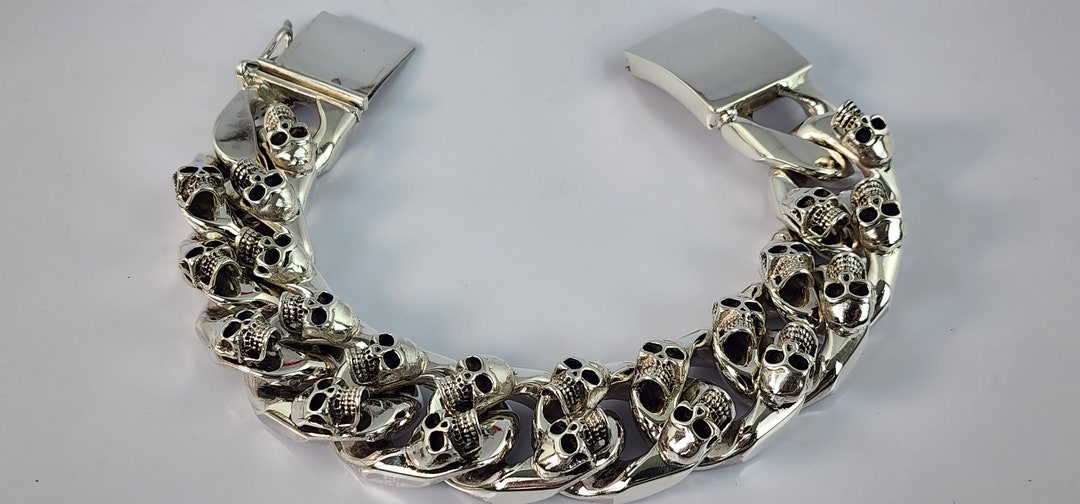 ブレスレット WILLIE and DUFFY Skull chain bracelet silver 925 handmade il_1080xN.4734665979_hzdf.jpg