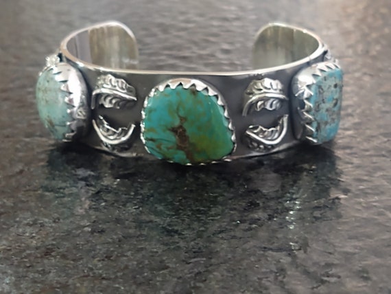 スターリングシルバー ナバホ ターコイズ シルバー925 ブレスレット
