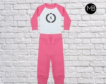 monogram baby pajamas
