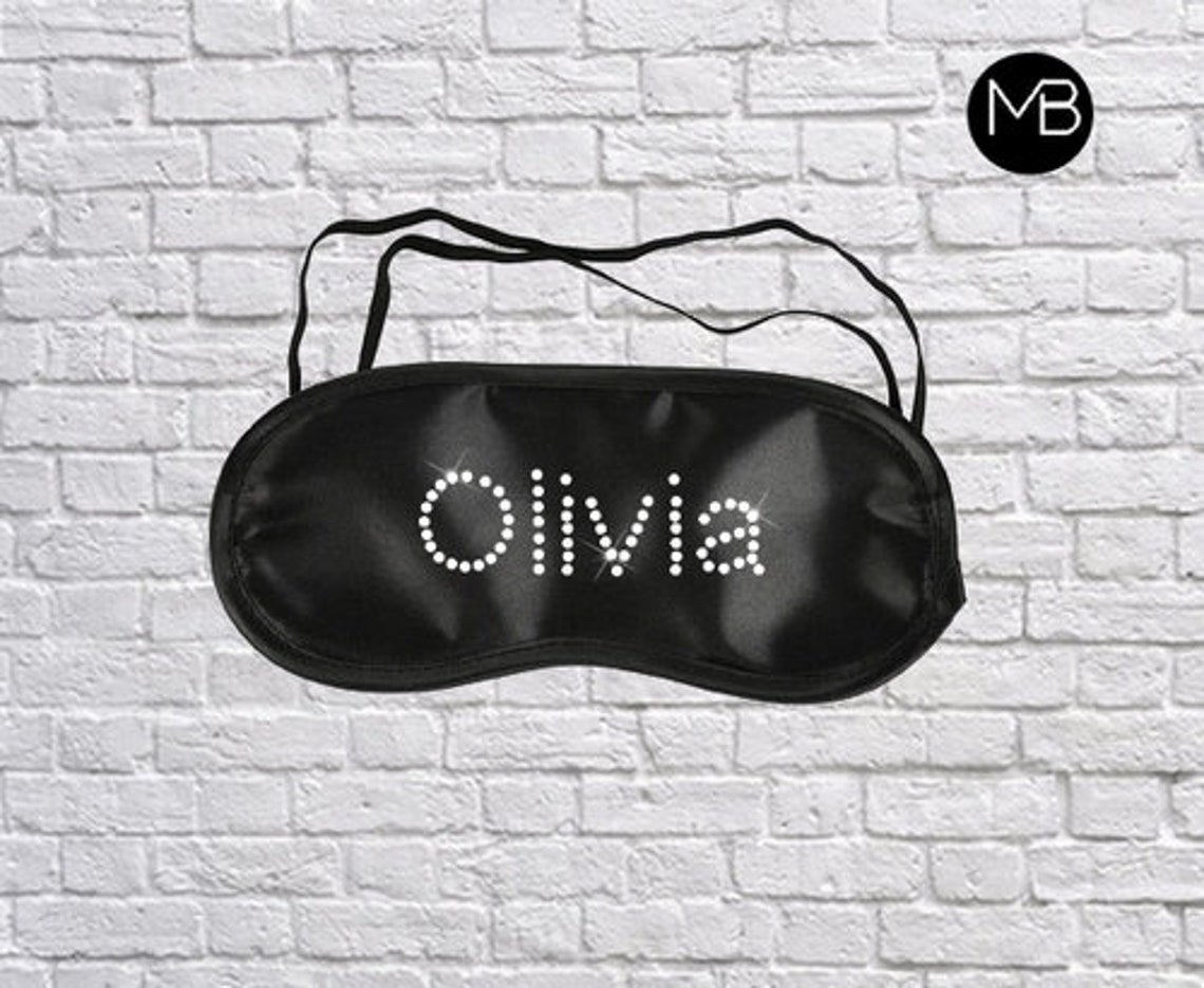 Personalised Rhinestone Eye Mask Diamante Sleeping Mask Etsy UK