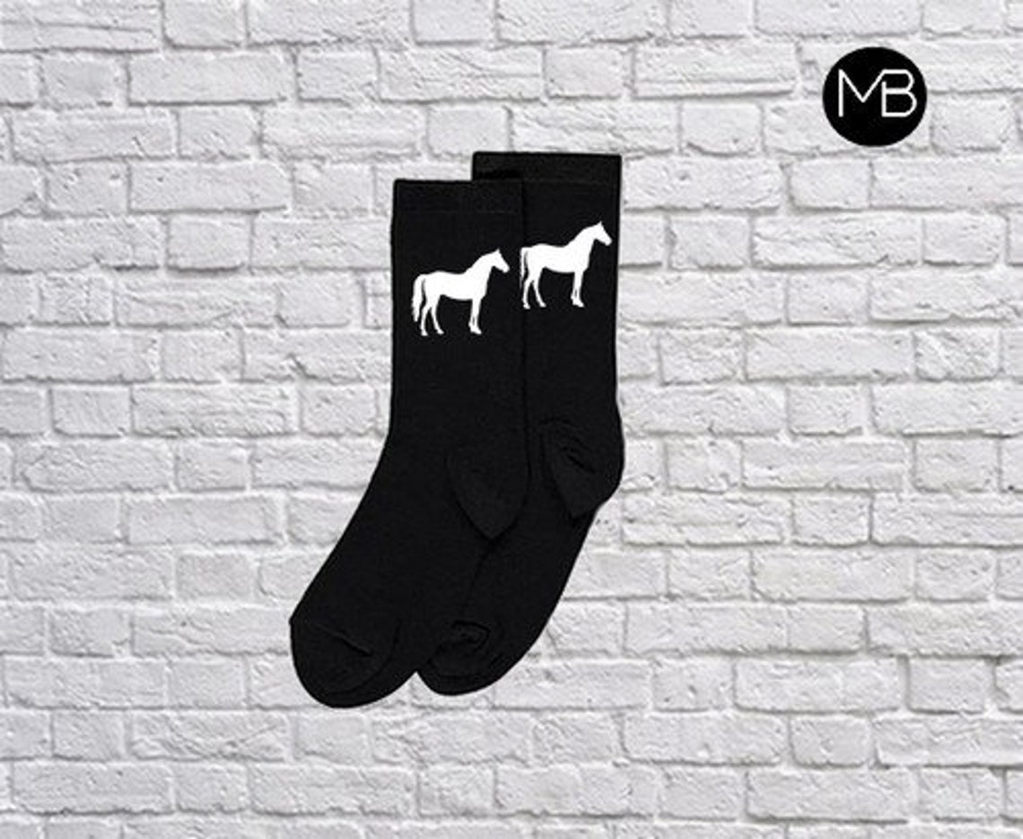 Horse Socks Custom Socks Gifts For Her Novelty Socks Etsy