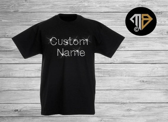 personalised rhinestone t shirts