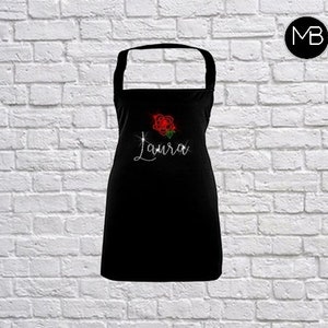 Personalised Rhinestone Apron Custom Bling Custom Apron Etsy