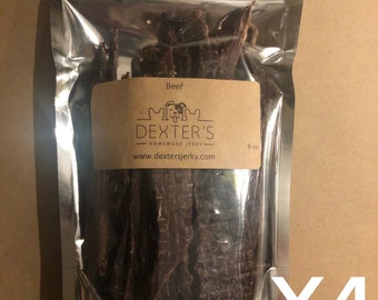 2 lb Homemade All Natural USA Made Beef Jerky Tenders Fillets Treats for Dogs/Cats/Pets!