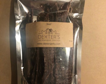 8 oz Homemade All Natural USA Made Beef Jerky Tenders Fillets Treats for Dogs/Cats/Pets!