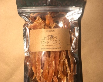 8 oz Homemade All Natural USA Chicken Jerky Filet Treats for Dogs/Cats/Pets! Made to Order! Fast Shipping!