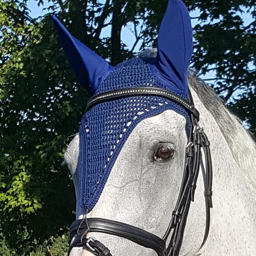 Tie Down Horse Fly Bonnet Fly Veil Horse Ear Bonnet Etsy
