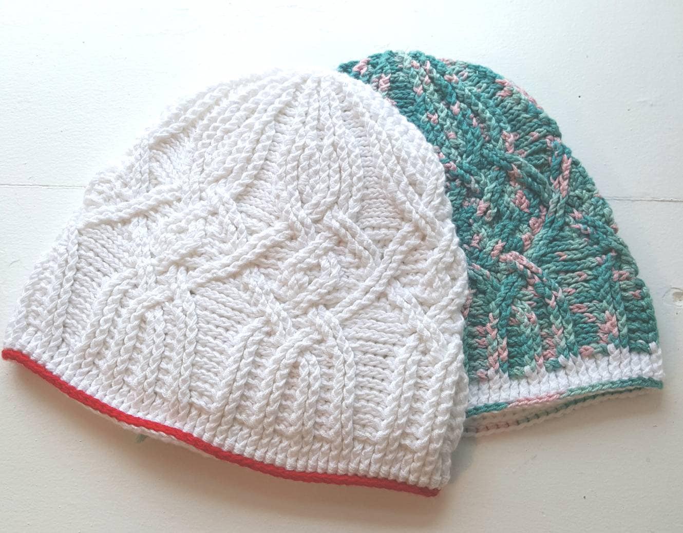 White Winter Beanie Hat Women's