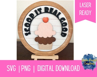 Ice Cream SVG PNG, Ice Cream Cone SVG, Ice cream scoop, Laser Ready, Cricut file, Ice cream decor Svg, sprinkles svg, ice cream party