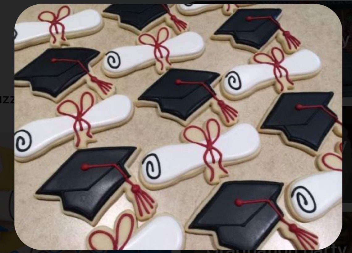 18 Custom Graduation Sugar Cookies Giftgraduation Party Etsy