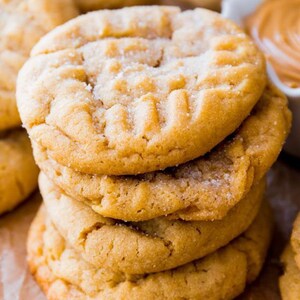 Valentine's Day gift cookies--soft and chewy peanut butter cookies--Classic Peanut Butter Cookies --one dozen