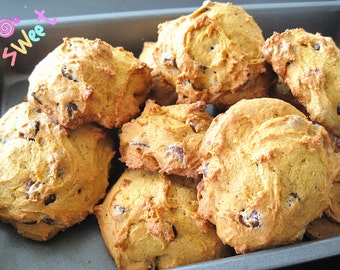 Christmas gift cookies----Homemade soft pumpkin chocolate  Cookies--Chocolate Chip Cookies----one dozen