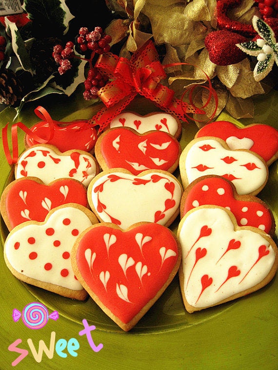Valentine S Day Cookies Salehomemde Heart Vanilla Sugar Etsy