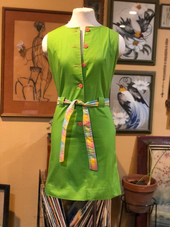 Vintage 1960’s Green Mod Dress