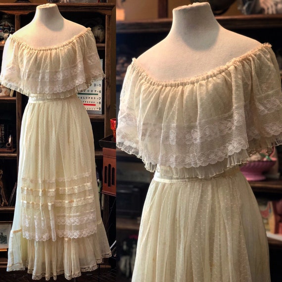 Vintage Gunne Sax Maxi Prairie Dress