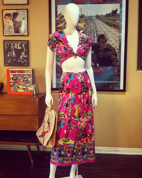 Vintage 1950's Skirt, Top and Wrap