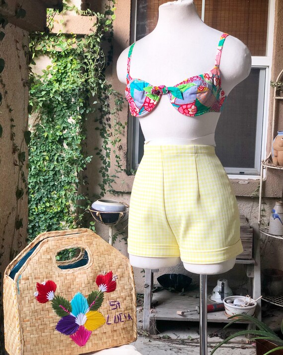 Vintage 1960’s Floral Bathing suit Top