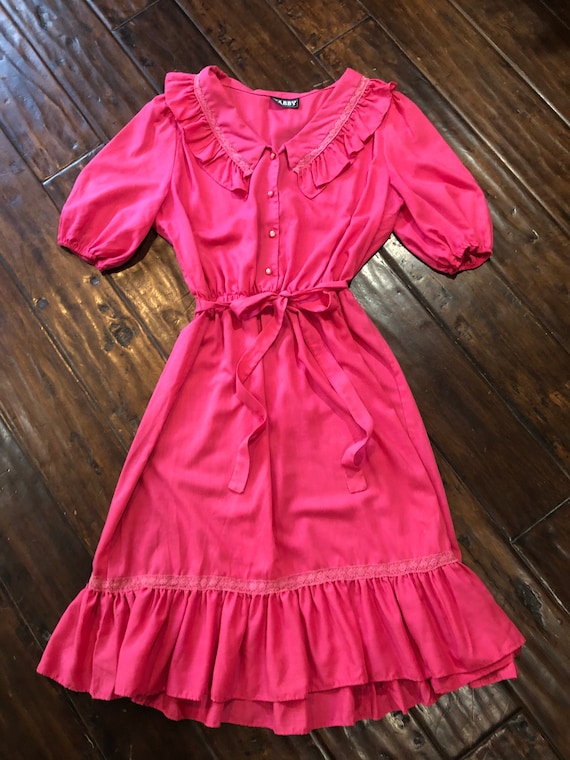 Vintage 1970’s Pink Cotton Prairie Dress