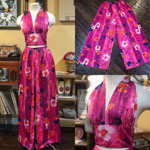 Vintage 1960’s Pant and Halter Top Set