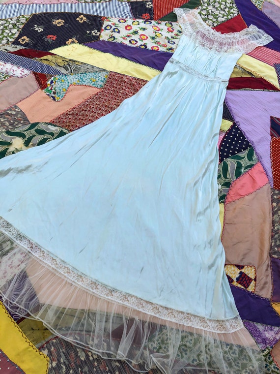 Vintage 1940’s Rayon Bias Cut Nightgown