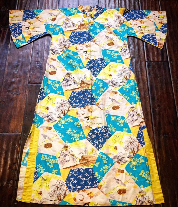 Vintage 1940’s Cotton Novelty Print Dress by Cherr