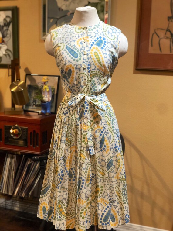 Vintage 1950’s Paisley Dress