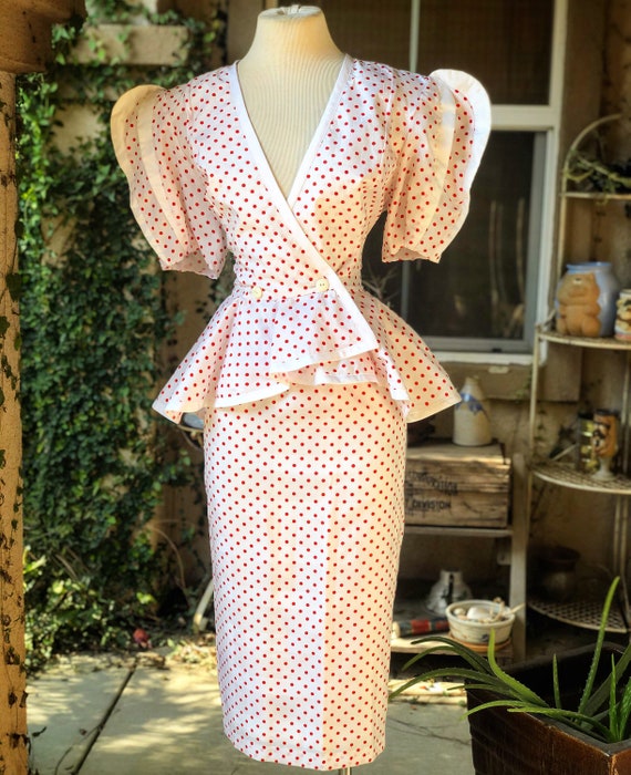 Vintage 1980’s Pencil Skirt and Jacket with Peplum