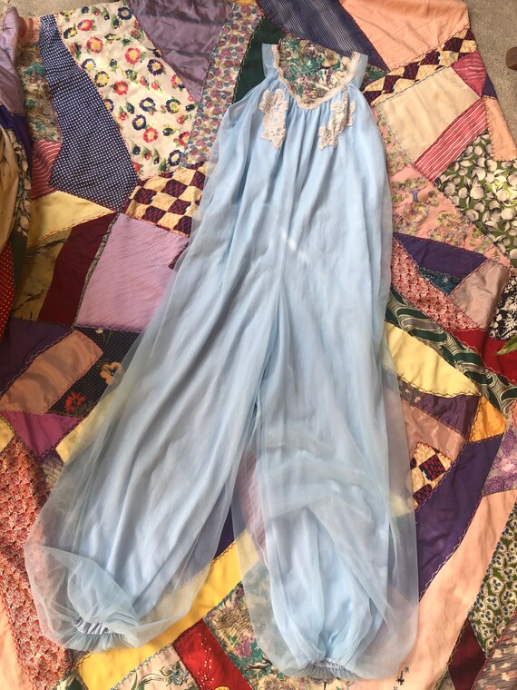 Vintage 1960’s Powder Blue Pajamas Jumpsuit