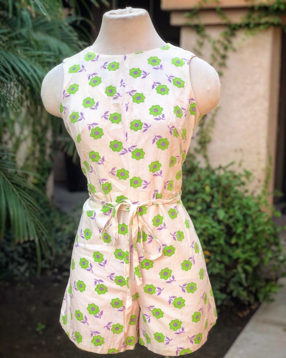 Vintage 1960’s Cotton Floral Playsuit