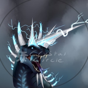 Storm Dragon art pin