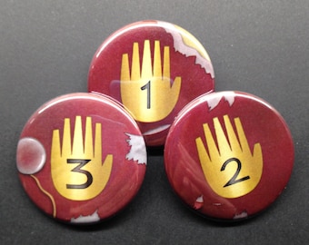 Gravity Falls Journals-1.5" pin set