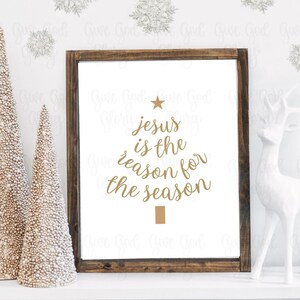 Boho Weihnachtsdeko | Jesus ist der Grund für die Jahreszeit | Weihnachten druckbare Wandkunst | Urlaub Wandkunst | Weihnachtszitat