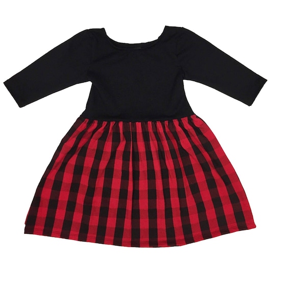 buffalo plaid baby dress